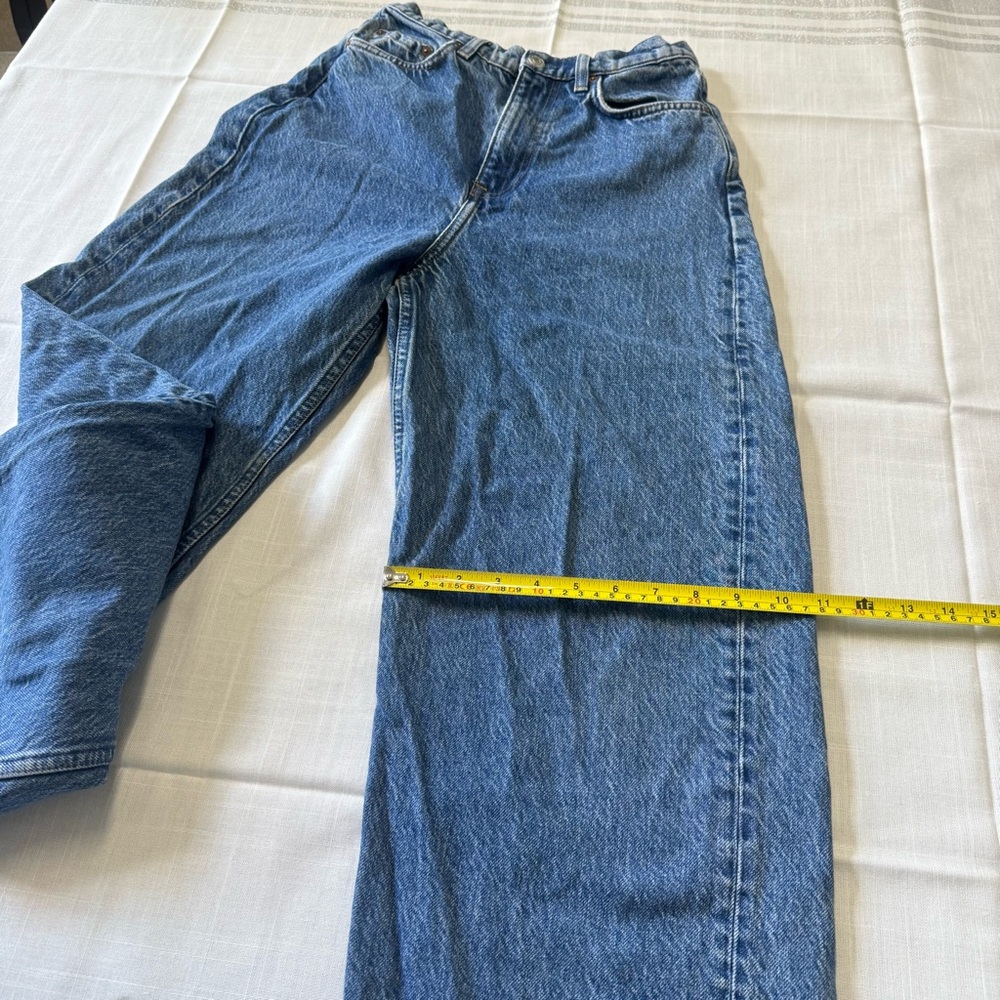 & Other Stories Dear Cut Wide Leg High Rise Blue Jeans Size 26 - Picture 8 of 11
